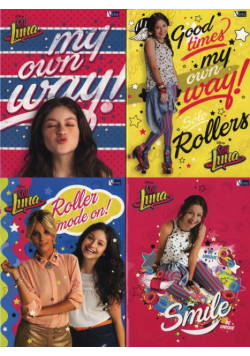 Zeszyt A5 Soy Luna w kratkę 60 kartek 10 sztuk mix