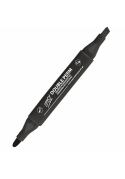 Marker permanentny dwustronny czarny 10 sztuk