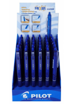Długopis żelowy Pilot FriXion Ball Clicker Niebieski Medium Display 36 sztuk