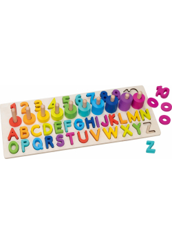 Drewniane puzzle alfanumeryczne Goki