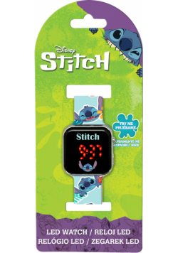 Zegarek LED z kalendarzem Stitch LAS4039