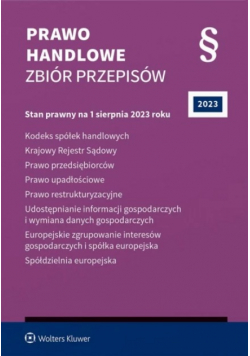 Prawo handlowe Zbiór przepisów