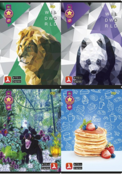 Zeszyt A5 w kratkę 52 kartki 4D 10 sztuk mix