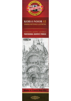 Ołówek grafitowy 12 sztuk 1500/3H