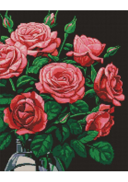 Diamentowa mozaika - Luksusowe róże 40x50cm