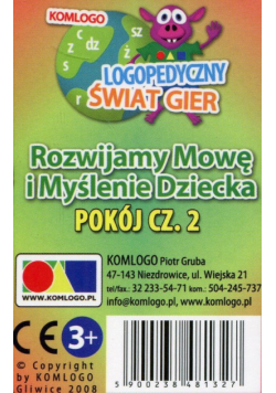 Karty Rozwijamy mowę i myślenie dziecka Pokój część 2