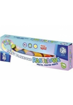 Farby plakatowe pastelowe 12 kol x 20ml ASTRA