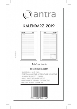 Kalendarz 2019 Wkład ST DNS ANTRA