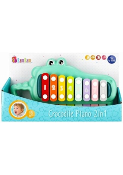 Pianinko cymbałki krokodylek 2w1 BAM BAM