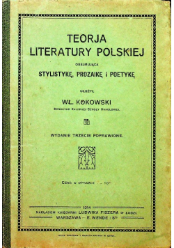 Teorja literatury polskiej 1914 r.