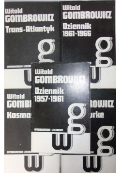Witold Gombrowicz ,Zestaw 5 książek