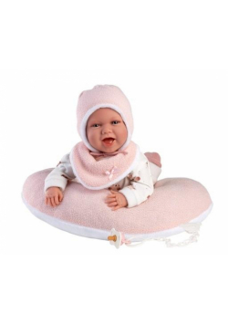 Lalka bobas śmiejący Mimi z podusią rogal 42cm