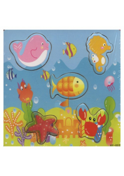 Puzzle drewniane układanka Rybki
