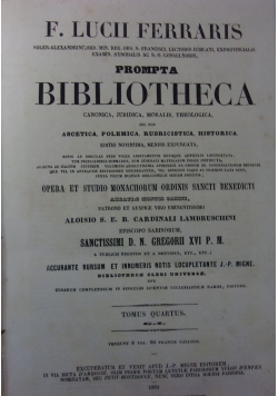 Bibliotheca, 1861 r.