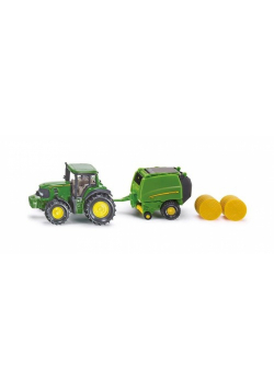 Traktor John Deere z prasą