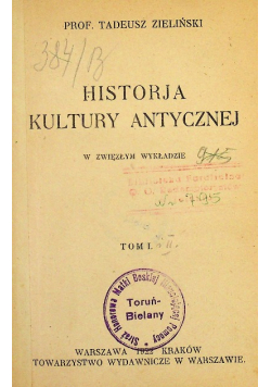 Historja kultury antycznej Tom I i II 1922 r.