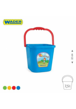 Wiaderko kwadratowe wielkie 7,5 l.