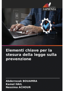 Elementi chiave per la stesura della legge sulla prevenzione
