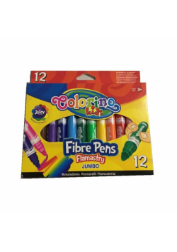Flamastry Colorino Kids z okrągłą końcówką jumbo 12 kolorów