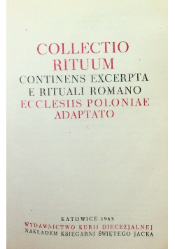 Collectio Rituum Continens Excerpta e Rituali Romano