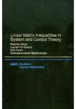 Linear Matrix Inequalities in System & Control Theory