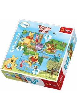 Puzzle 3w1 Kubuś Puchatek Pobawmy się