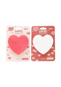Karteczki samoprzylepne Love 7,6x7,6cm 60ark M&G