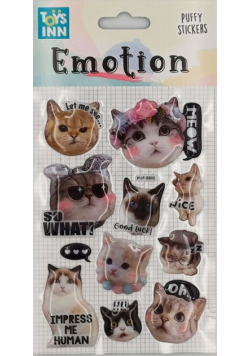 Naklejki Emotions Koty 10 sztuk