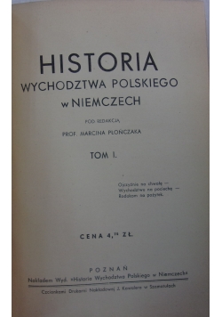 Historia wychodztwa Polskiego w Niemczech ,1937