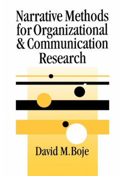 Narrative Methods for Organizational & Communication Research