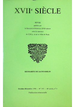 Revue XVIIe Siècle Nr 193