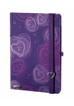 Notes A6 Dreamy Love fioletowy kratka