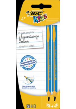 Ołówek grafitowy Bic Kids trójkątny Beginners 2 sztuki mix kolorów