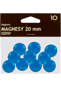 Magnesy 20 mm niebieskie 10 sztuk