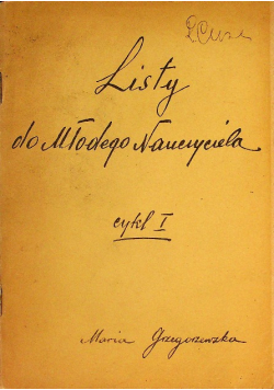 Listy do Młodego Nauczyciela cykl I