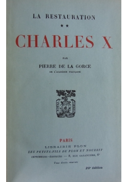 Charles X. ok 1928