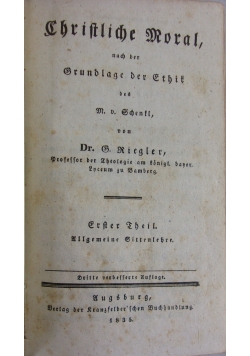 Thriftliche Moral, 1835 r.