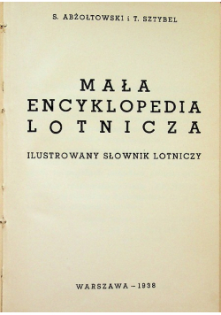 Mała encyklopedia lotnicza 1938 r.