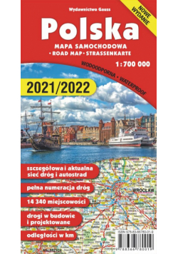 Mapa Polska 700 000 wyd. foliowane