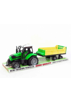 Traktor z przyczepą 51cm pod kloszem