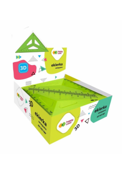 Ekierka 3D 45* 13cm (25szt) HAPPY COLOR