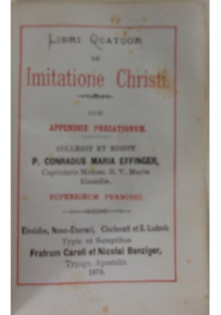 Imitatione Christi, 1878r., Miniatura
