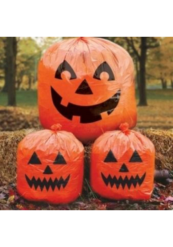 Torebki dekoracyjne Pumpkin plastik 3szt