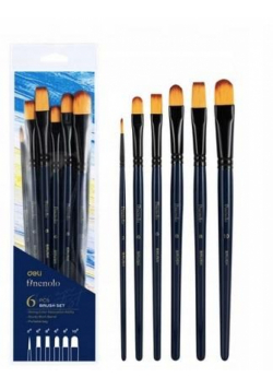 Zestaw pędzli Finenolo twardy nylon 6szt.