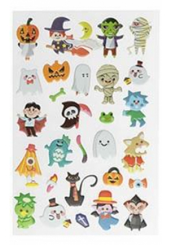 Piankowe naklejki halloweenowe