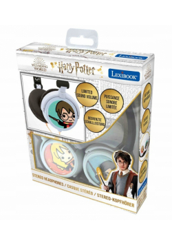 Składane słuchawki przewodowe stereo Harry Potter z głośnością bezpieczną dla dzieci Lexibook HP015HP