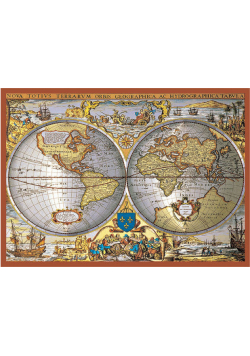 Puzzle Piatnik metalizowane Mapa świata 1000