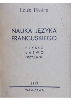 Nauka języka francuskiego, 1947r.