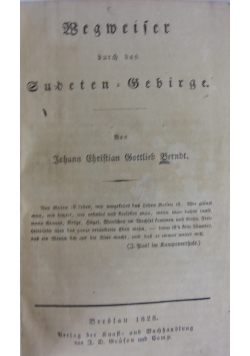 Wegweiser durch das Studenten=Gebirge,1828r.