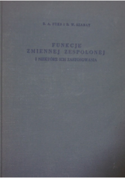 Funkcje zmiennej zespolonej i niektóre ich zastosowania